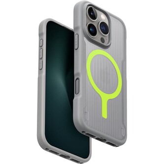 UNIQ Combat Active MagClick kryt s MagSafe iPhone 16 Pro šedý