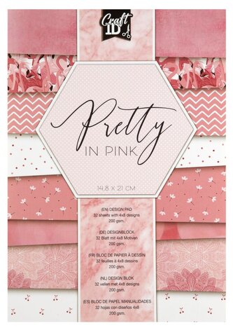 Designový papír A5, 32 listů, 200 g/m² - Pretty in pink