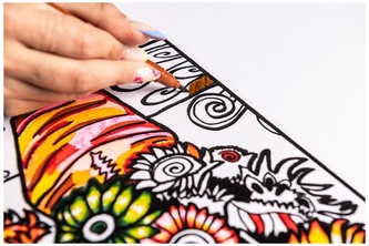 Kolorowanka welwetowa 47x35cm, Kotki Szczęścia, Colorvelvet