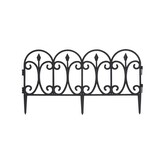 Plůtek zahradní Alfred 4 ks 60x30 cm černý