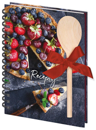 Kniha na recepty s vařečkou A5 spirála Cheesecake