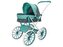 Wózek gondola duże koła szaro-miętowy