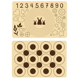 KUCHYNSKÝ VÁL SILIKON 60X40CM KRÉMOVÁ