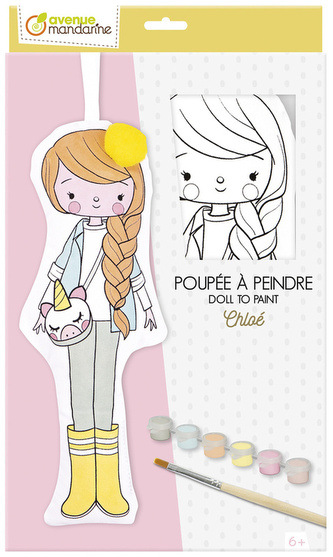 Lalka Chloe tkaninowa do pomalowania, Avenue Mandarine