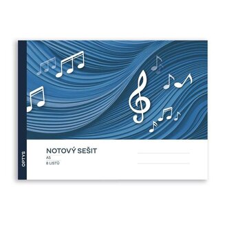 Školní sešit notový, 8 listů Školní sešit notový, 8 listů