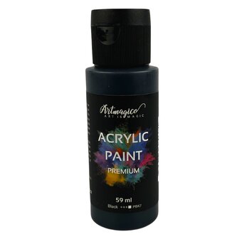 Artmagico - akrylové barvy Premium 59 ml Barva: Black