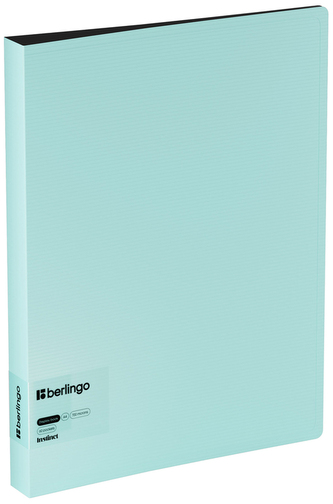 Album ofertowy 60 koszulek "Instinct", 24mm, z wewnętrzną kieszonką, niebieski, Berlingo