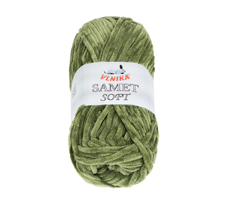 Příze SAMET - mechově zelená - 100g / 100 m Příze SAMET - mechově zelená - 100g / 100 m