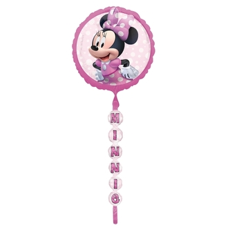 Jumbo chodící balónek Minnie Mouse, kulatý, 60 x 175 cm