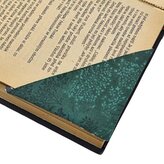 Rohová látková záložka do knihy - Botanicals - zelené větvičky