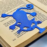 Záložka do knihy Placatá kočka - modrá