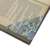 Rohová látková záložka do knihy - Kapradí modré