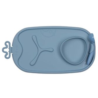 B.BOX BB101308 Roll+go zwijana mata do nauki samodzielnego jedzenia błękit