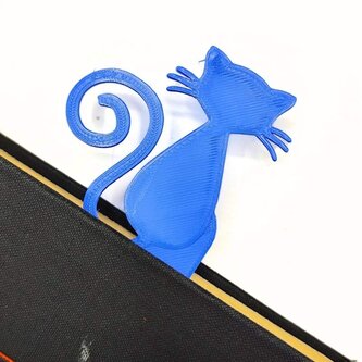 Záložka do knihy Kočka - modrá