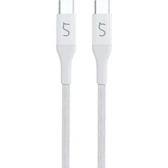 iWant opletený PD kabel 1.2m USB-C/USB-C bílá