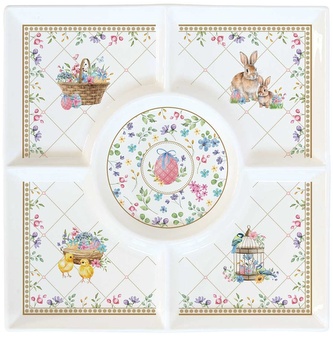 Porcelánový servírovací talíř Spring Bloom