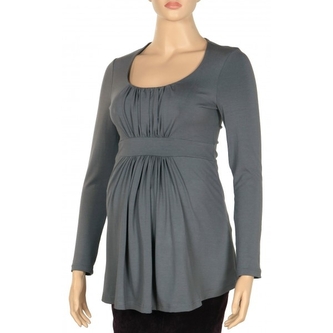 Gregx Těhotenská halenka dl. rukáv KADA šedá,  vel. XL/XXL; XL/XXL