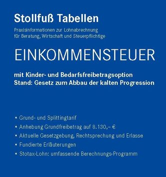 Tabelle, Einkommensteuer 2025