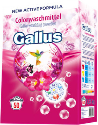Gallus prací prášek, 50 dávek, color, 3,25 kg