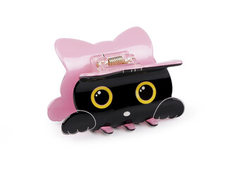 Skřipec do vlasů kočka - 1 ks - 2 černá