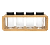 HIT Kořenky s držákem sklo sada bambus 5 ks HT-24501555