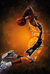 Plakát, Obraz - Splatter Basketball Player, 61 × 91.5 cm