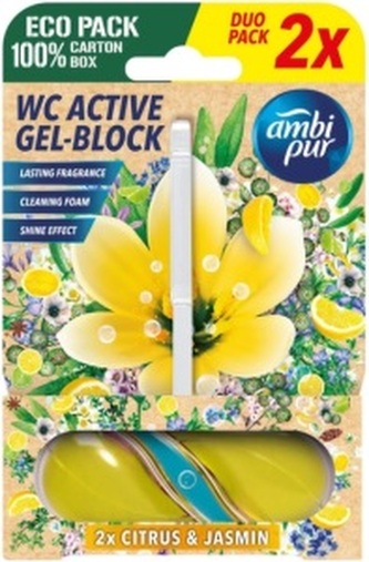 Ambi Pur WC Active gel-blok citron & jasmín 2x45 g