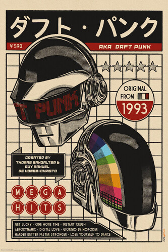 Plakát, Obraz - Duo Daft Punk, 61 × 91.5 cm