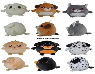 Brelok pies kula 10cm MIX