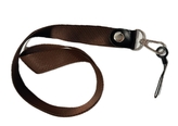 Šňůrka na mobilní telefon s karabinou, šířka 2 cm, barva tmavě hnědá