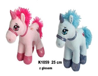 Jednorożec z głosem 25cm MIX