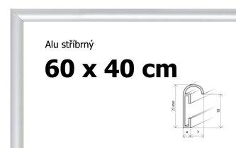 BFHM Hliníkový rám na puzzle 60x40cm - stříbrný BFHM Hliníkový rám na puzzle 60x40cm - stříbrný