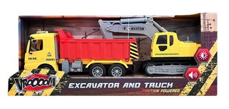 Koparka i ciężarówka VROOM