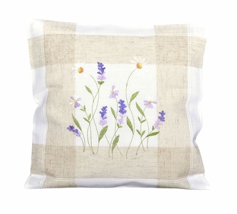 Návlek na polštář, Levandule a kopretina, 40 x 40 cm