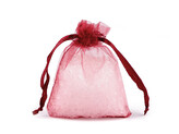 Dárkový pytlík 7x9 cm organza - 100 ks - 5 bordó