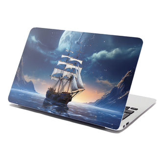 Samolepka na notebook Plachetnice mezi horami: 29x20 cm