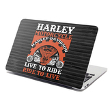 Samolepka na notebook Harley-Davidson Live to ride, ride to live: 38x26 cm