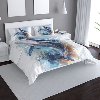 Povlečení Akvarelová velryba: 140x200 / 90x70
