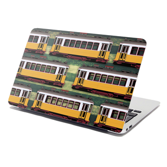 Samolepka na notebook Lisabonské historické tramvaje Zelený Pattern: 29x20 cm
