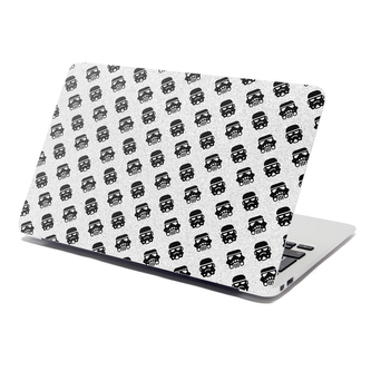 Samolepka na notebook Star Wars Stormtrooper Pattern šikmý: 38x26 cm