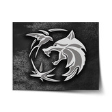 Plakát Zaklínač Šedý abstrakt: 60x40 cm