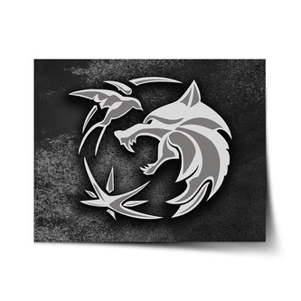 Plakát Zaklínač Šedý abstrakt: 60x40 cm