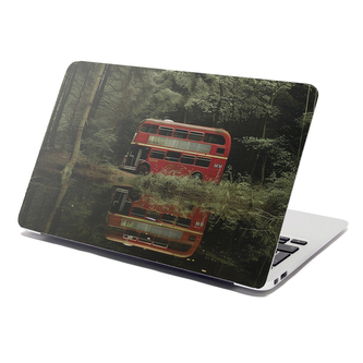 Samolepka na notebook Červený patrový autobus: 29x20 cm