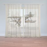 Záclony Historický dvouplošník Vintage: 2ks 150x250cm