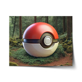 Plakát Pokemon ball Les: 60x40 cm