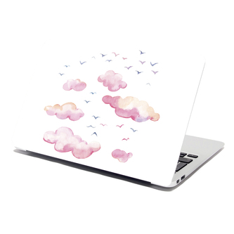 Samolepka na notebook Růžové mraky: 38x26 cm