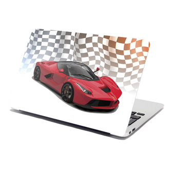 Samolepka na notebook Ferrari Závodní vlajka: 38x26 cm