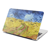 Samolepka na notebook Pšeničné pole s vránami - Vincent van Gogh: 38x26 cm