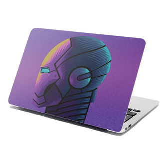 Samolepka na notebook Iron Man Helma na fialové: 29x20 cm