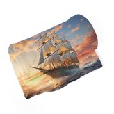 Deka Plachetnice ve vlnách při východu slunce: 150x120 cm